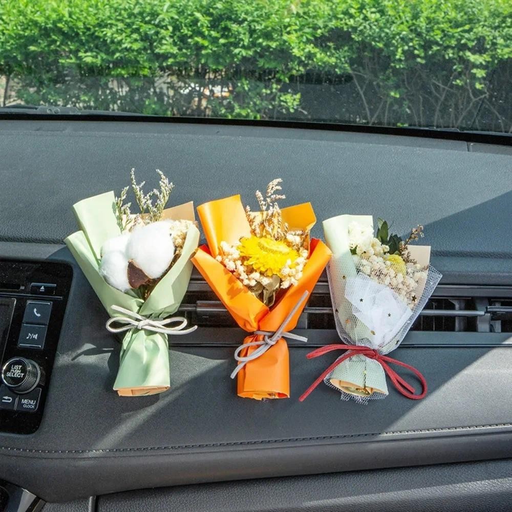Ambientador De Carro Flor Seca Automóvel Perfume Clipe Difusor Ventilação De Ar Do Fragrância Automotiva Acessórios Inte