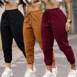 CALÇA JOGGER FEMININA SOCIALCREPE RIBANA COM ELASTANO LEVE E SOLTA TECIDO LEVE E CONFORTÁVEL E ENVIO IMEDIATO