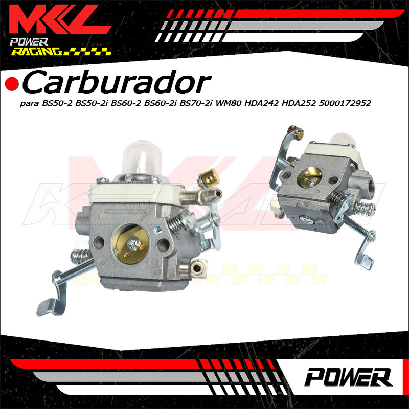 Carburador Compactador Sapo P/ Wacker WM80 GX100 BS50-2 BS50-2i BS60-2 BS60-2i BS70-2i HDA242 HDA252
