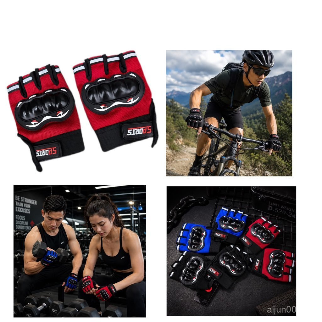 Luva Esportiva Meio Dedo para Academia Bike Crossfit Treino Antiderrapante