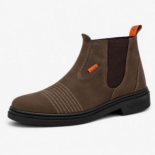 Botina Chelsea Masculina Country Couro Nobuck Legítimo