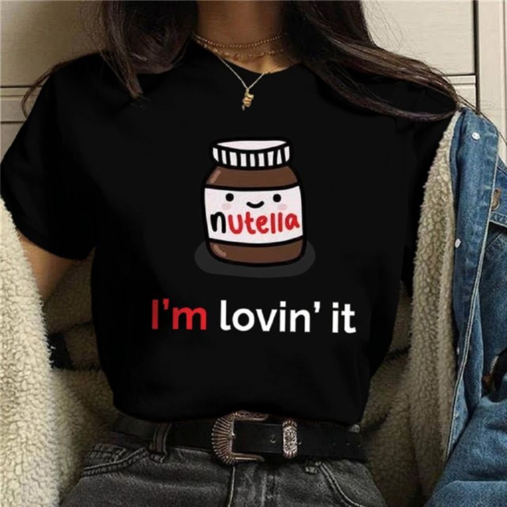 Camiseta Feminina Estampada Divertida Personagem TShirt 100% Algodão Blusa Feminina Estilo Blogueira