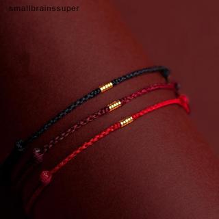 Moda Artesanal Cor De Ouro Contas Corda Vermelha Bom Luy Pulseiras Ajustáveis Charme Para Mulheres Homens Amantes Presen