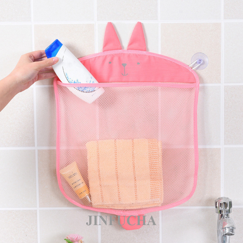 Jinfucha Saco De Malha Do Banheiro Otário Design Para Crianças Brinquedos De Banho Bebê Pano Dos Desenhos Animados Armaz