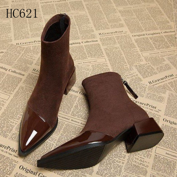 Botas de montaria versáteis, com salto alto e salto grosso, modelo HL550 para mulher.