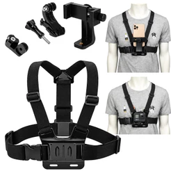 Suporte Peitoral Ajustável para Celular e Câmera de Ação GoPro Moto Bike