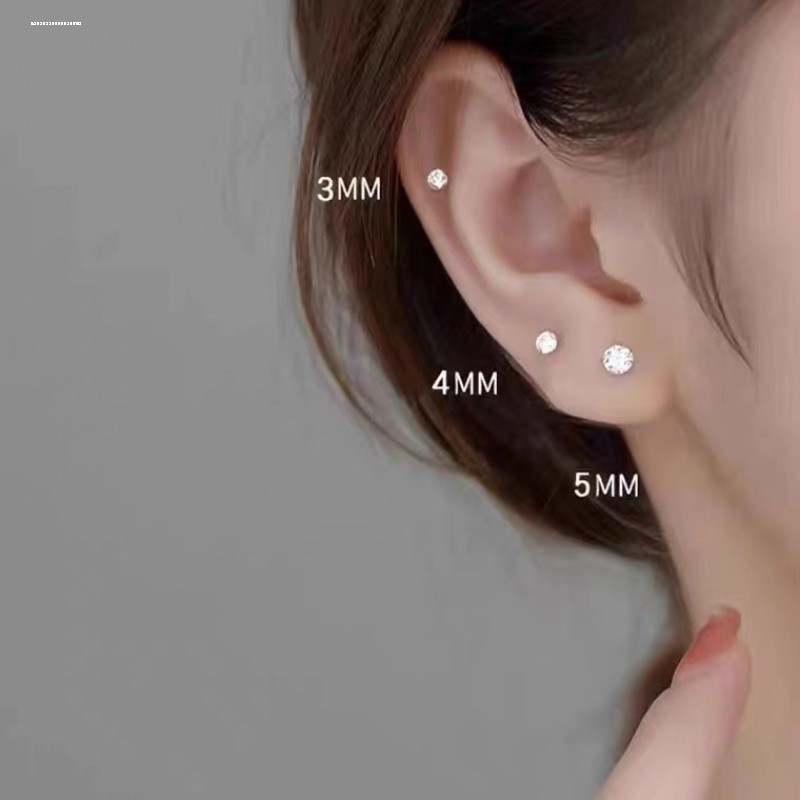 Brincos imitação de diamante platina brincos masculino feminino Pick-Free brincos High-End sentimento único diamante
