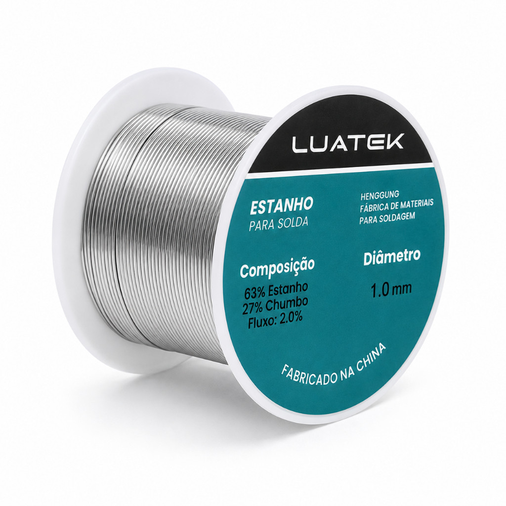 Fio de Solda Estanho 63/37 50g 1mm com Pasta 10g para Reparos e Manutenção Eletrônica · foto 2