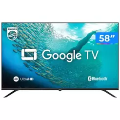Smart TV 58" 4K UHD LED Philips 58PUG7019/78 Wi-Fi Bluetooth Google Assistente 3 HDMI 2 USB
