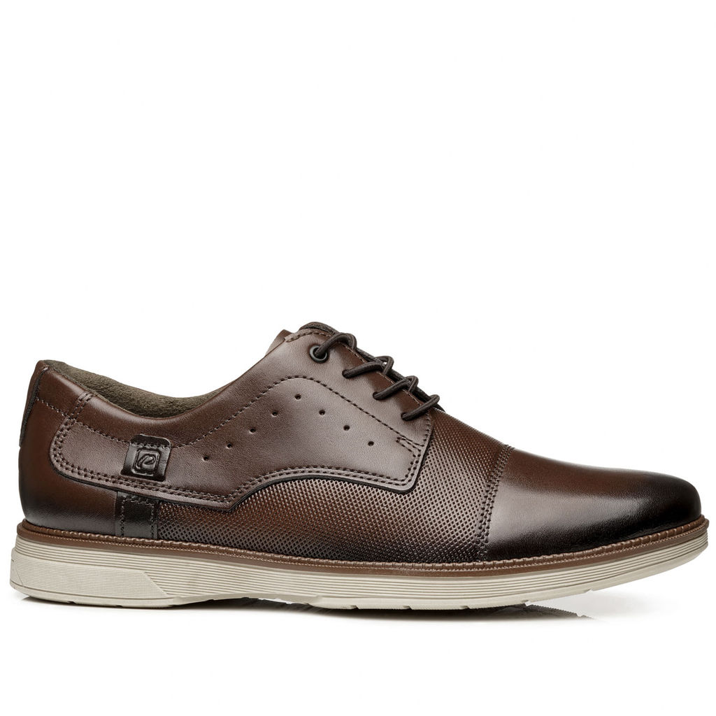 Sapato Casual Pegada Masculino em Couro Pinhão 126709-03