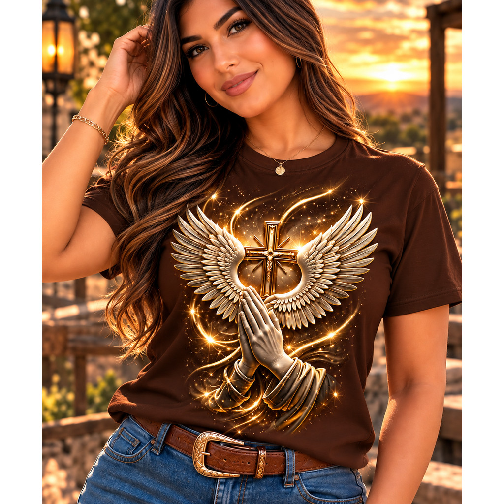 Blusa Feminina Cristã Oração Camisa Camiseta Masculina Natal Religiosa Infantil Presente 100%Algodão