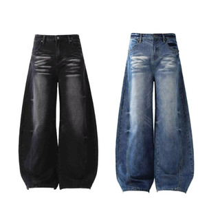 Calças de ganga masculinas, calças de ganga largas, calças de ganga estilo hip hop, calças de ganga folgadas, calças de 