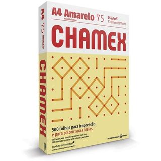 PAPEL SULFITE A4 COLORIDO CHAMEX 75G AMARELO