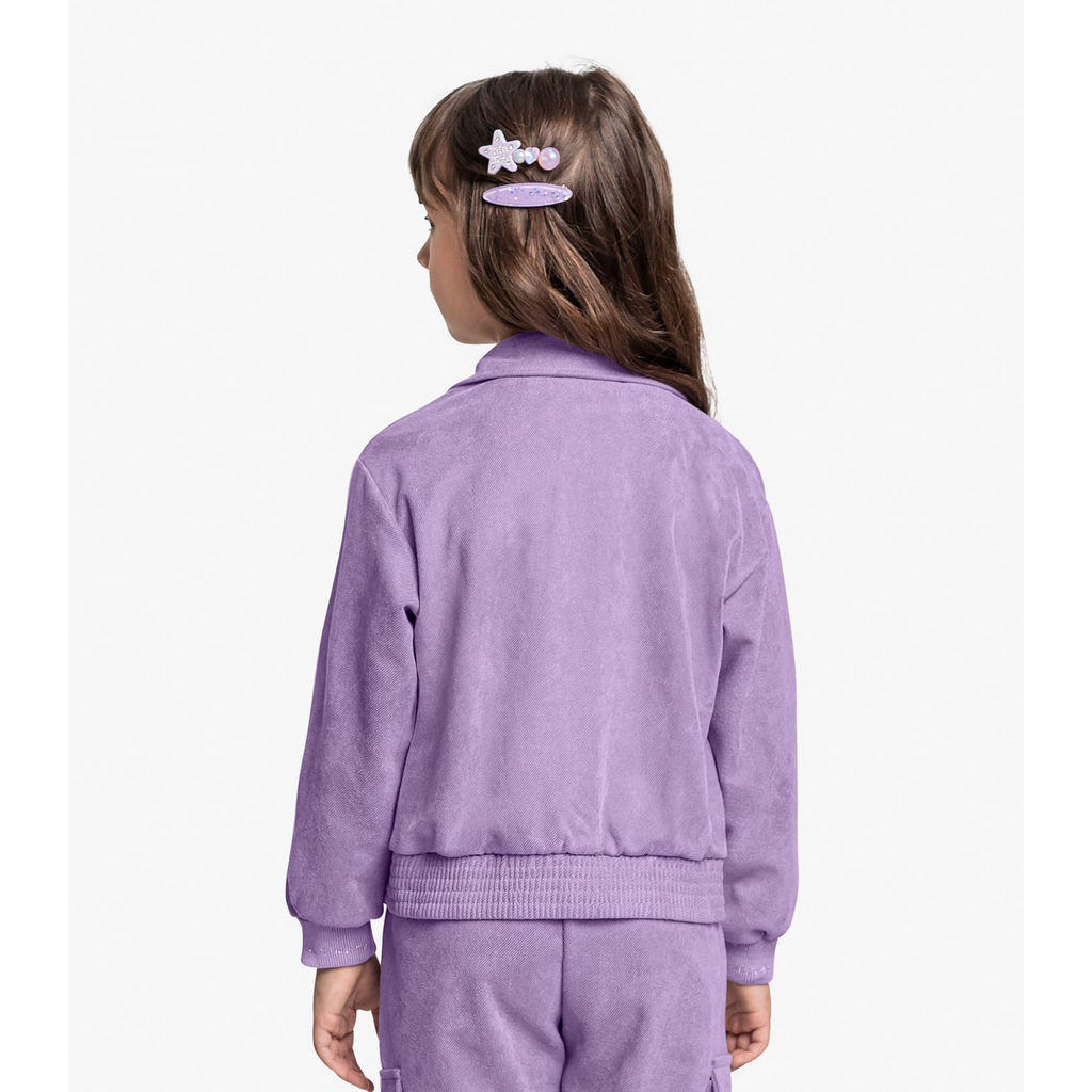 Jaqueta Infantil Suede Sarjado Trick Nick Roxo · foto 2