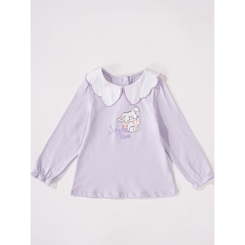 Meninas de manga comprida camiseta 2025 novo estilo primavera roupas médio pequeno crianças bebê bonito dos desenhos ani