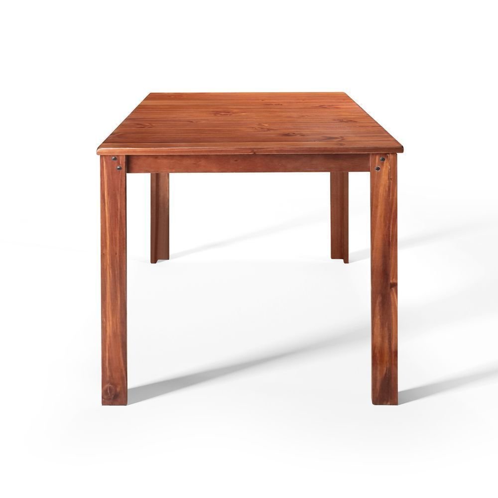 Conjunto Sala de Jantar 1 Mesa Tampo Madeira Maciça Quadrado 4 Cadeiras Marrom/Mogano Mogano · foto 2