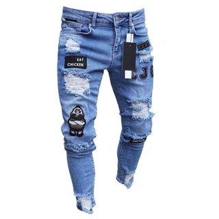 Calça Jeans Longa Skinny Masculina .