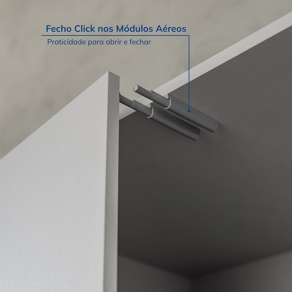 Ponte Planejada 80cm com 2 Portas Jade CabeCasa MadeiraOriginals Cinza/Urbano Cinza Urbano — imagem 2 de 2