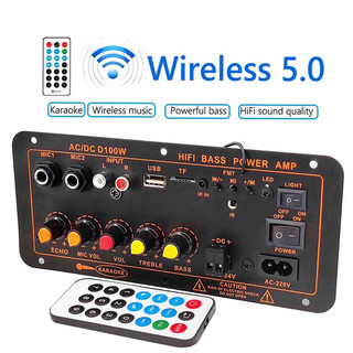 Placa amplificadora digital Bluetooth D100w, modelo de sucesso, com entrada para cartão USB, subwoofer automotivo, grave
