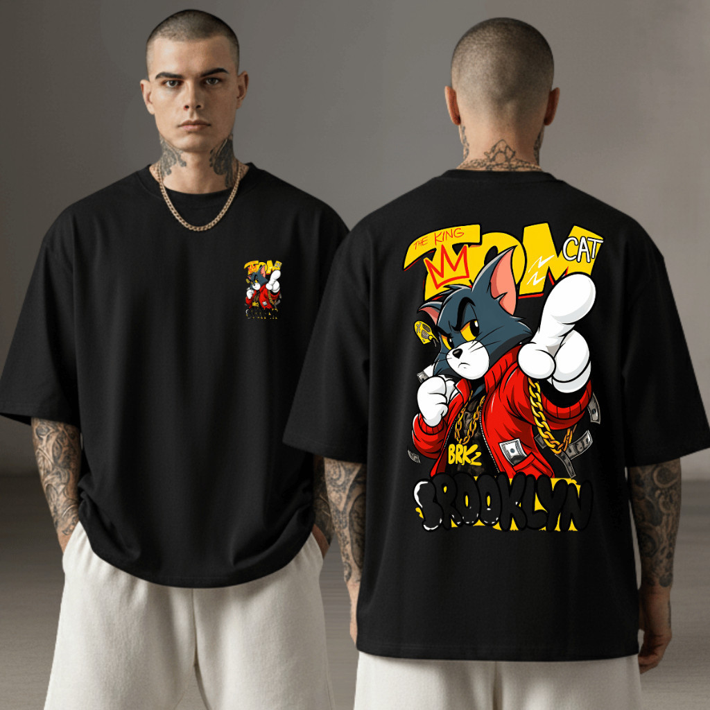 [Camiseta Vintage Masculina Algodão]VIB Camiseta Oversized Streetwear Casual Estampa Exclusivas Bart Tom Brookly