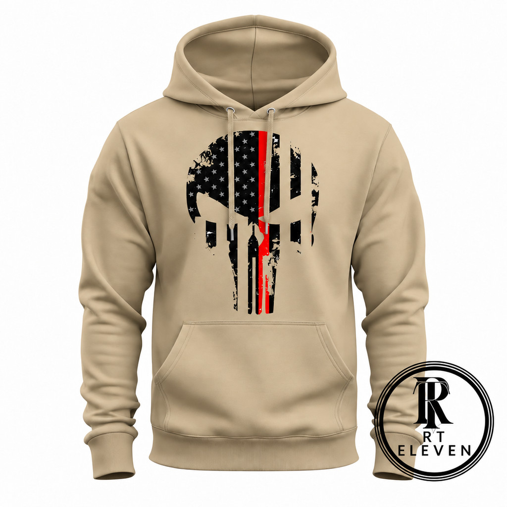 Blusa de frio Moletom Justiceiro Punisher Premium Estampado Algodão Bolso e Capuz Caveira Black Ref075