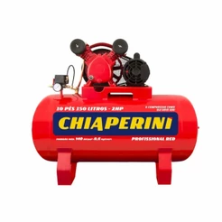 Compressor de ar 10 pés 150L 2hp mono. 10/150 RED Chiaperini