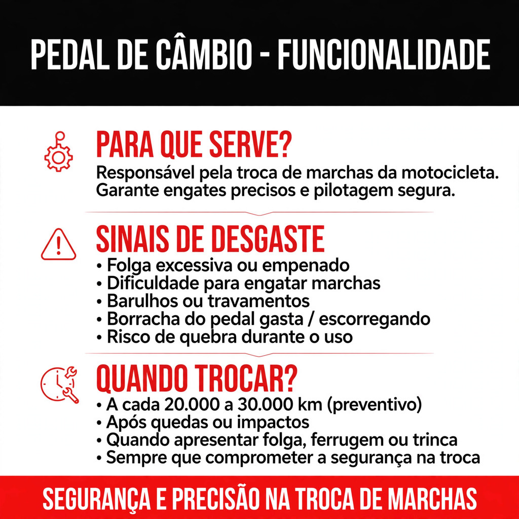 Pedal Câmbio Completo Biz 125 2006 At 2008 KS — imagem 2 de 2