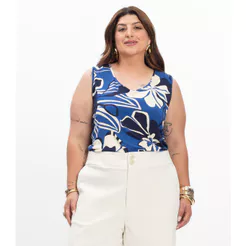 Regata Feminina Secret Glam em Viscotorcion Azul