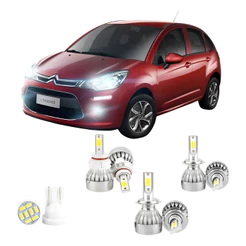 Lampadas Led Citroen C3 2013 A 2016 H16 H7 H7 20000lm