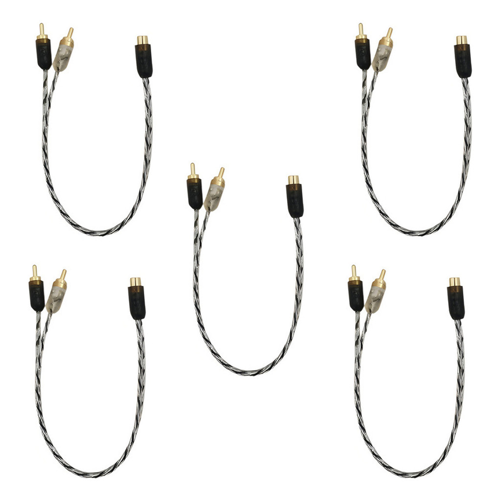 KIT 5 CABOS Y RCA INJETADO 2 MACHOS TARAMPS PARA SOM AUTOMOTIVO em Oferta na Shopee