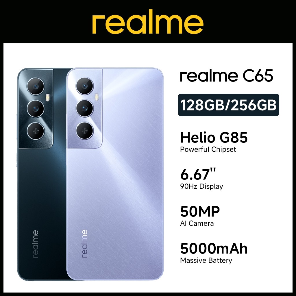 【新品未開封】realme C65 【6GB/128GB】 Smartphone realme C65 RMX3910 NFC Dual SIM de 128GB / 6GB