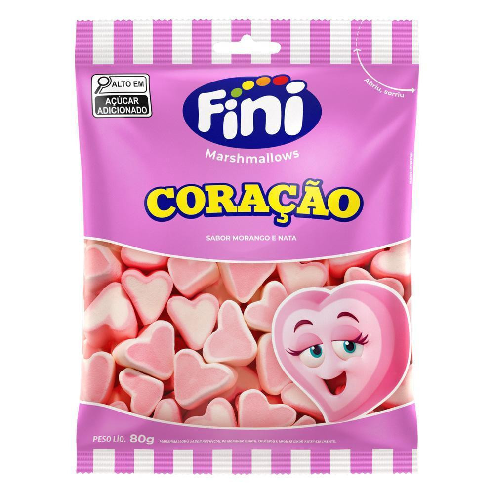 Marshmallow Coração 80g Fini