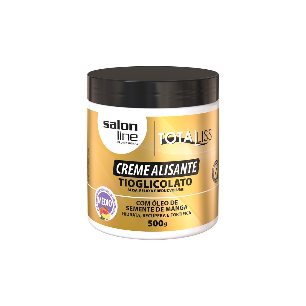 Creme Alisante Óleo Semente de Manga Médio Salon Line 500gr em Oferta na Shopee