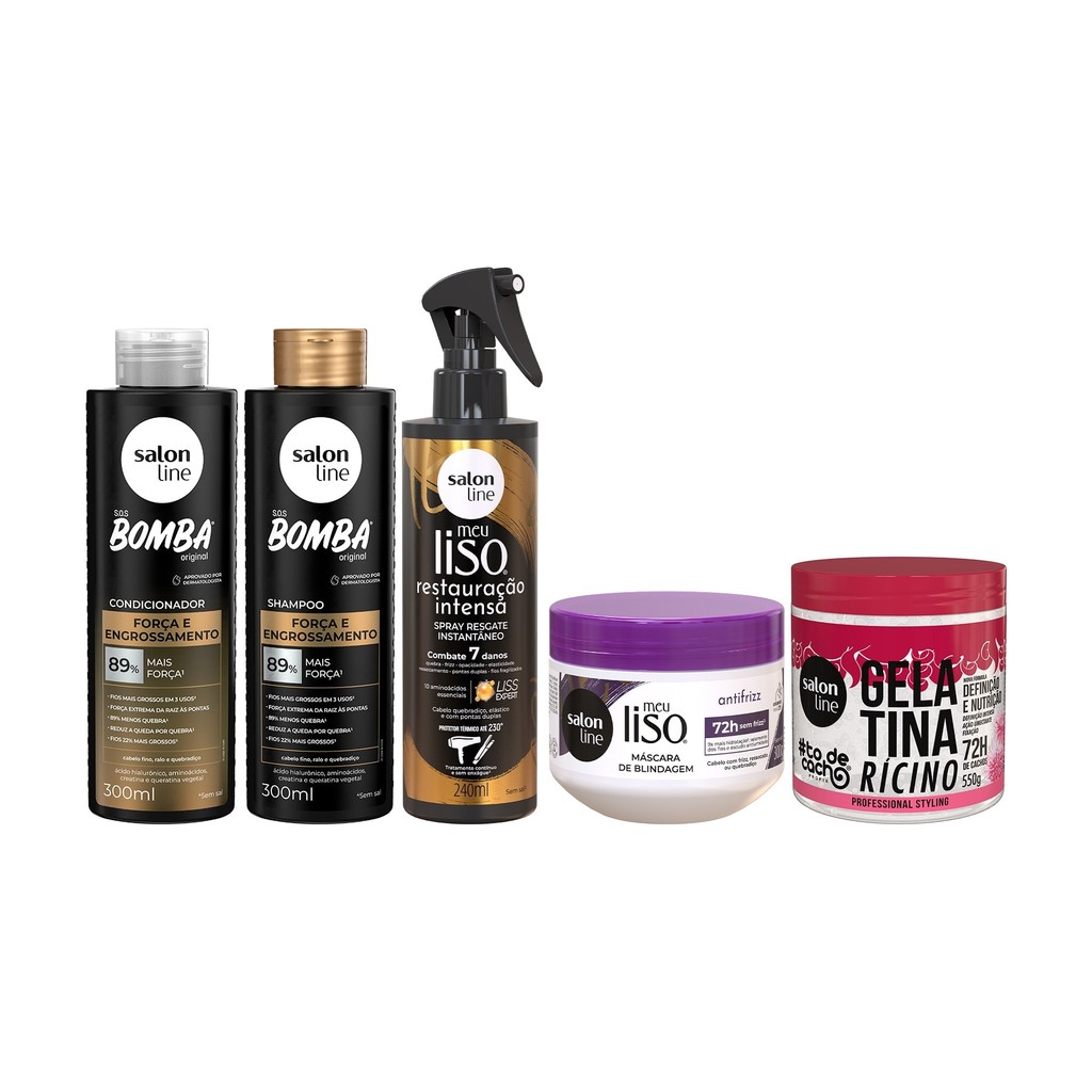 Kit Força e Hidratação dos cabelos lisos e ondulados em Oferta na Shopee