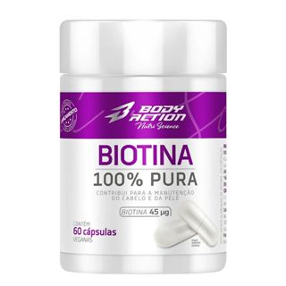 Biotina 100% Pura - 60 Cápsulas - Body Action em Oferta na Shopee