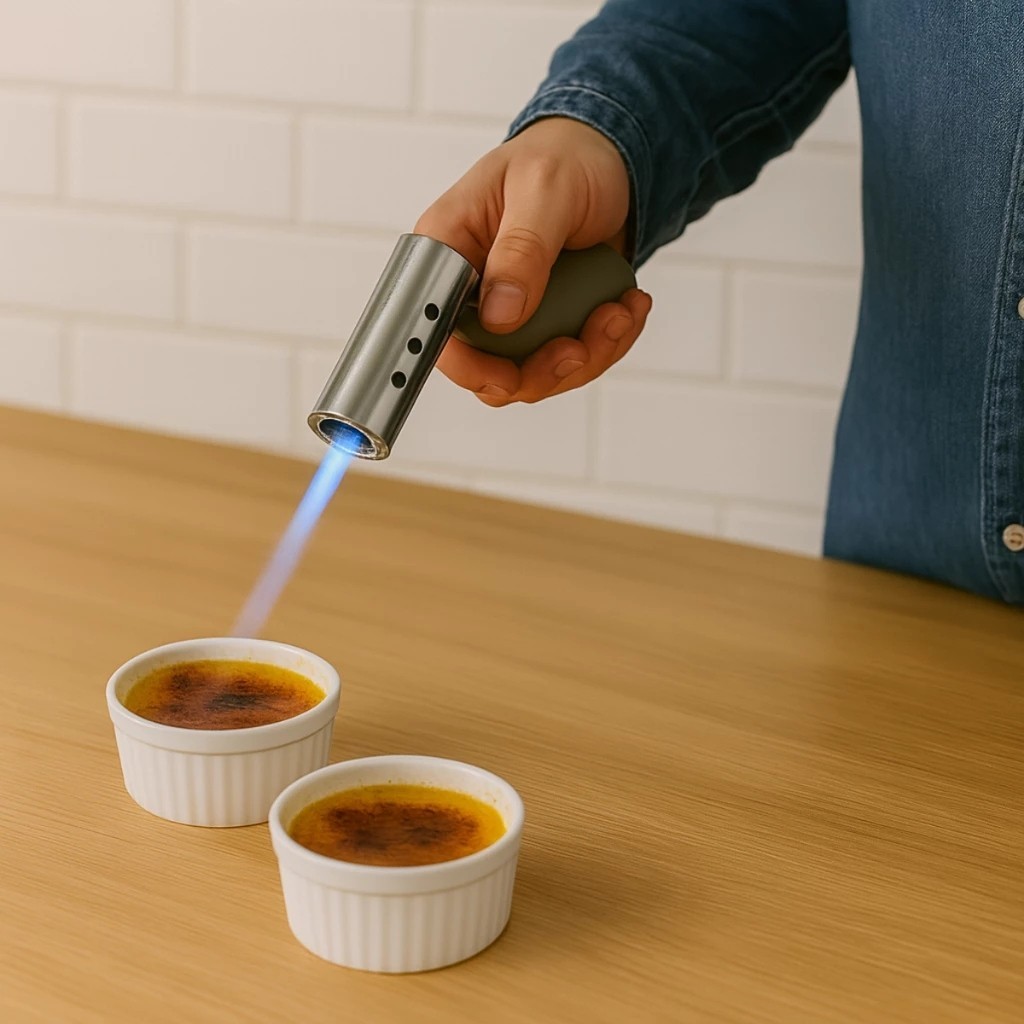 Maçarico Lança Chama Queimador Gás Solda Aquecer Chama Turbo Cozinha Gourmet Trabalhos