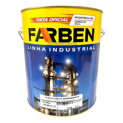 Acabamento Pu Preto Aparabarro 133.851 Lameirão 3,6 L Farben