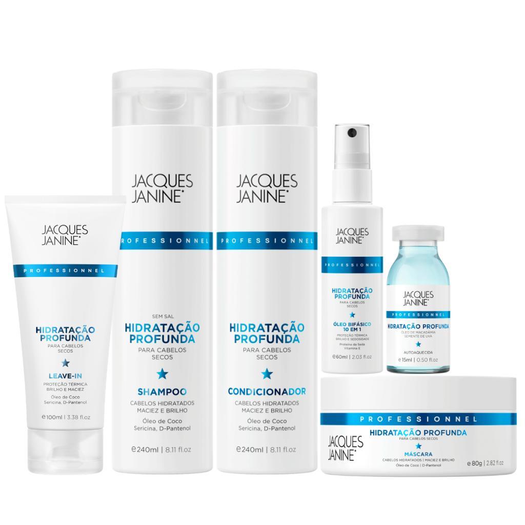 Kit Jacques Janine Hidratação Profunda Shampoo + Condicionador 240ml Tratamento Completo
