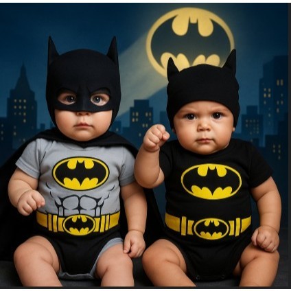 Body Temático Mesversario Batman Bory Bori Bory Bodi Fantasia Bebe Filme Batman Super Herois