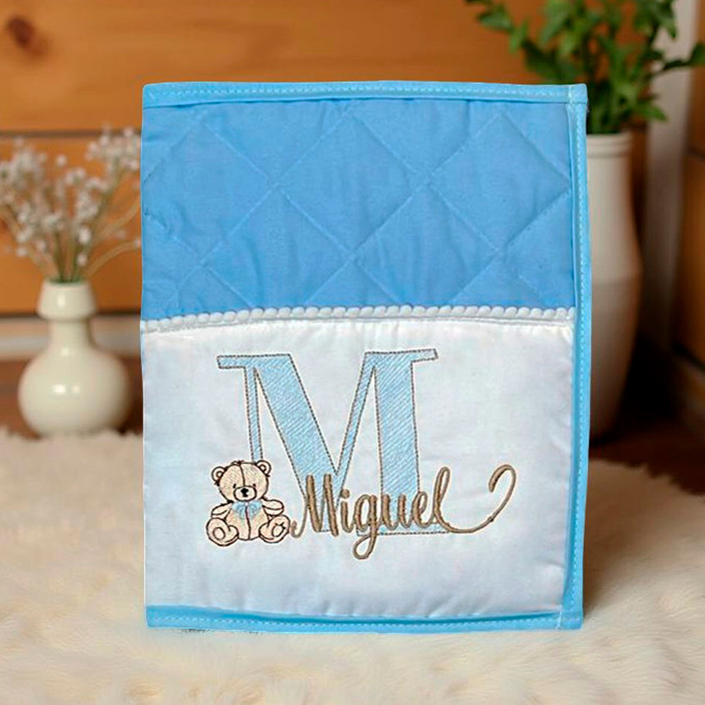 Porta Fraldas Personalizado Bordado Lenço Umedecido Pomada Portátil Para Bebê Menina Menino
