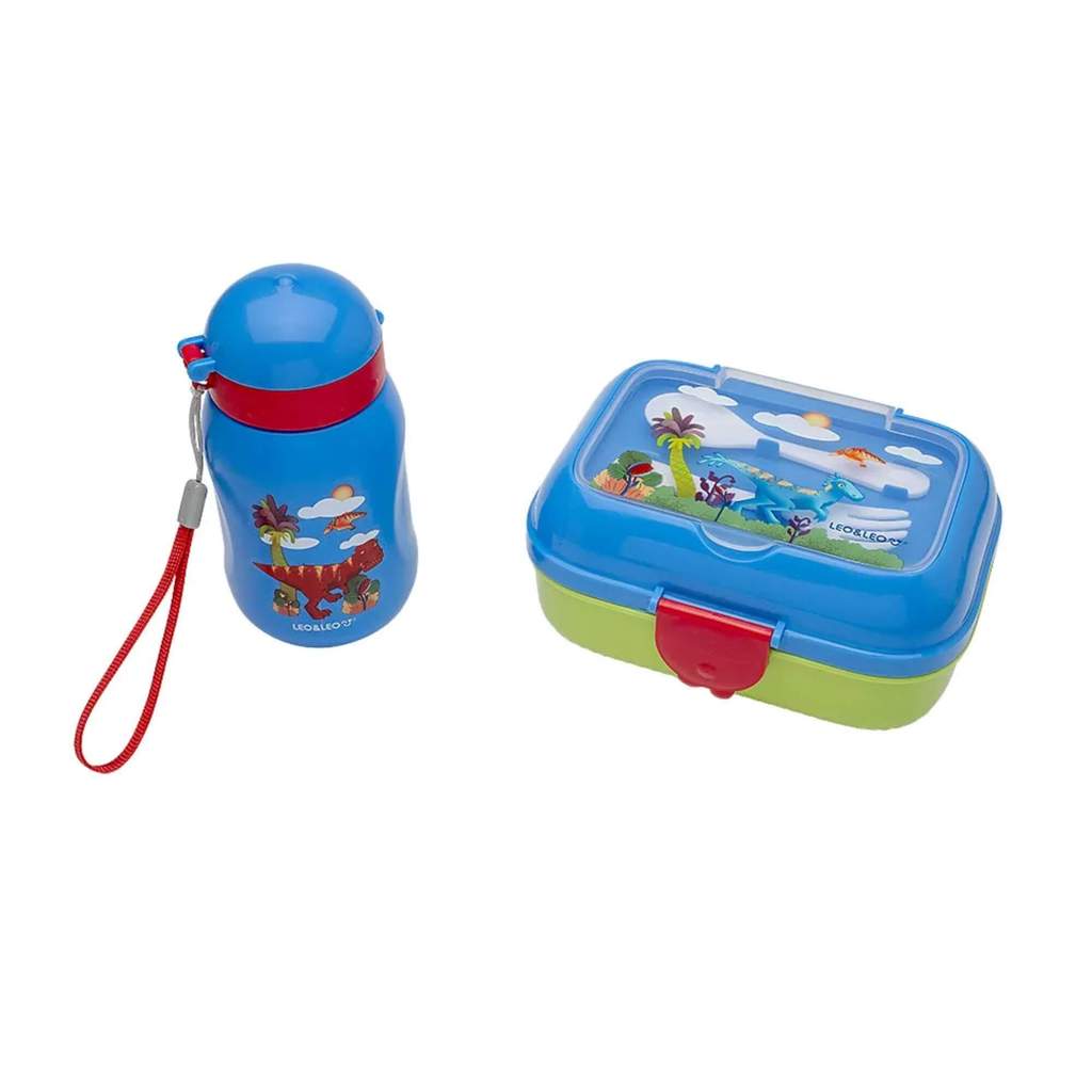 Kit Lanche Dino Garrafa Plástica 500Ml + Marmita 700Ml Leo&Leo Leonora - 97831 em Oferta na Shopee
