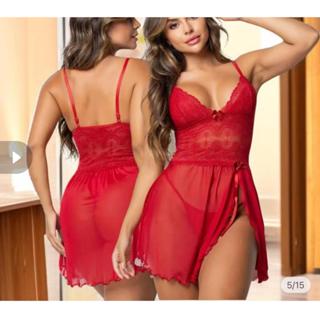 Camisola Fenda De Tule E Renda Com Calcinha  De Dormir  Sensual Verão Mulher em Oferta na Shopee