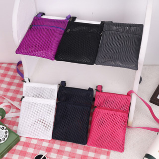 Mini bolsa de ombro malha mensageiro saco respirável máquina auditiva pequeno saco moda saco do telefone móvel moeda bol