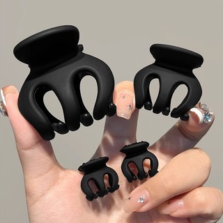 Preto fosco abóbora Grab clip feminino rabo de cavalo alto fixo ferramenta útil Hairpin elegante pequeno tubarão clipe c