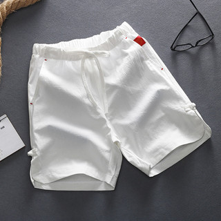 2023 verão solto linho calças casuais Shorts calças masculinas estilo fino puro algodão esportes praia calças cortadas m