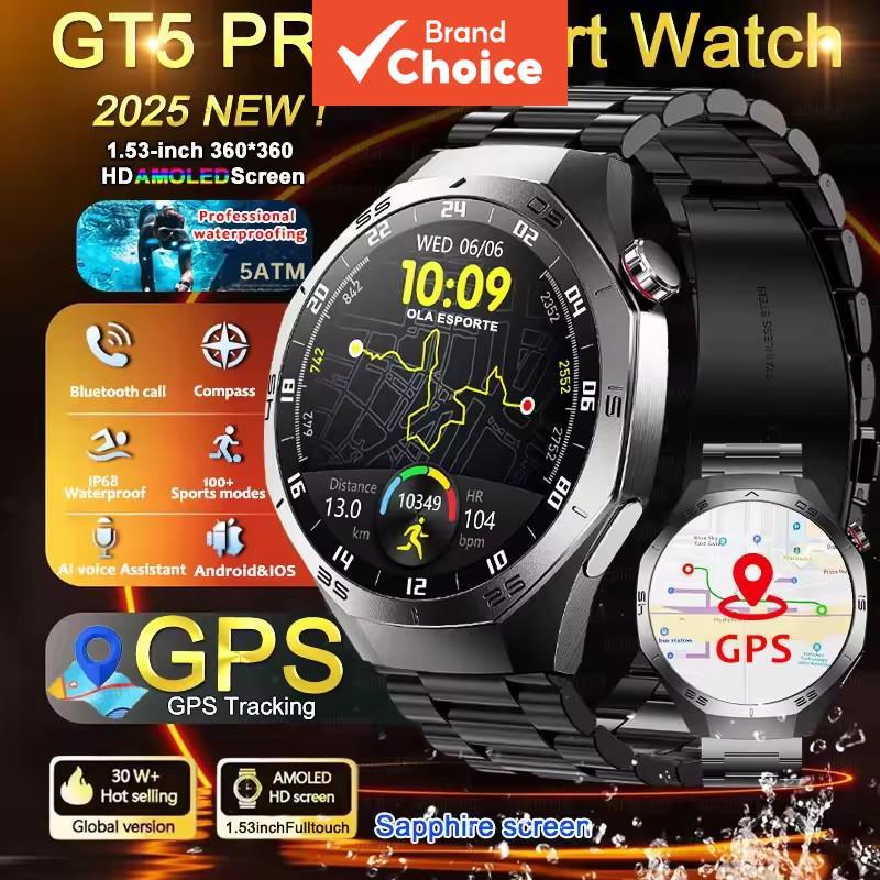Relógio Inteligente Redondo à Prova d'Água, Chamada BT, Smartwatch para Homens e Mulheres, Monitor de Saúde, Mais de 100