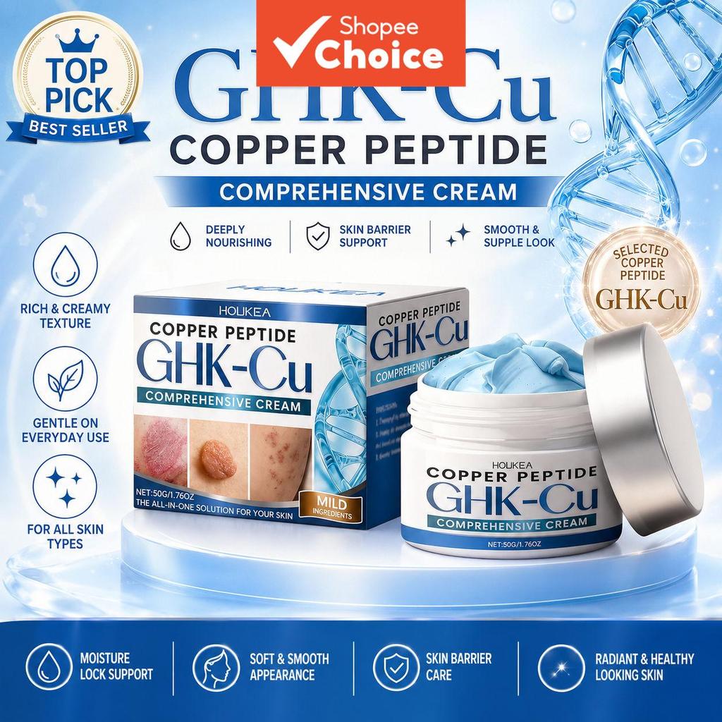 Creme de Peptídeos de Cobre GHK-Cu: Hidratante Facial Que Nutre Profundamente, Suporta a Barreira da Pele e Proporciona