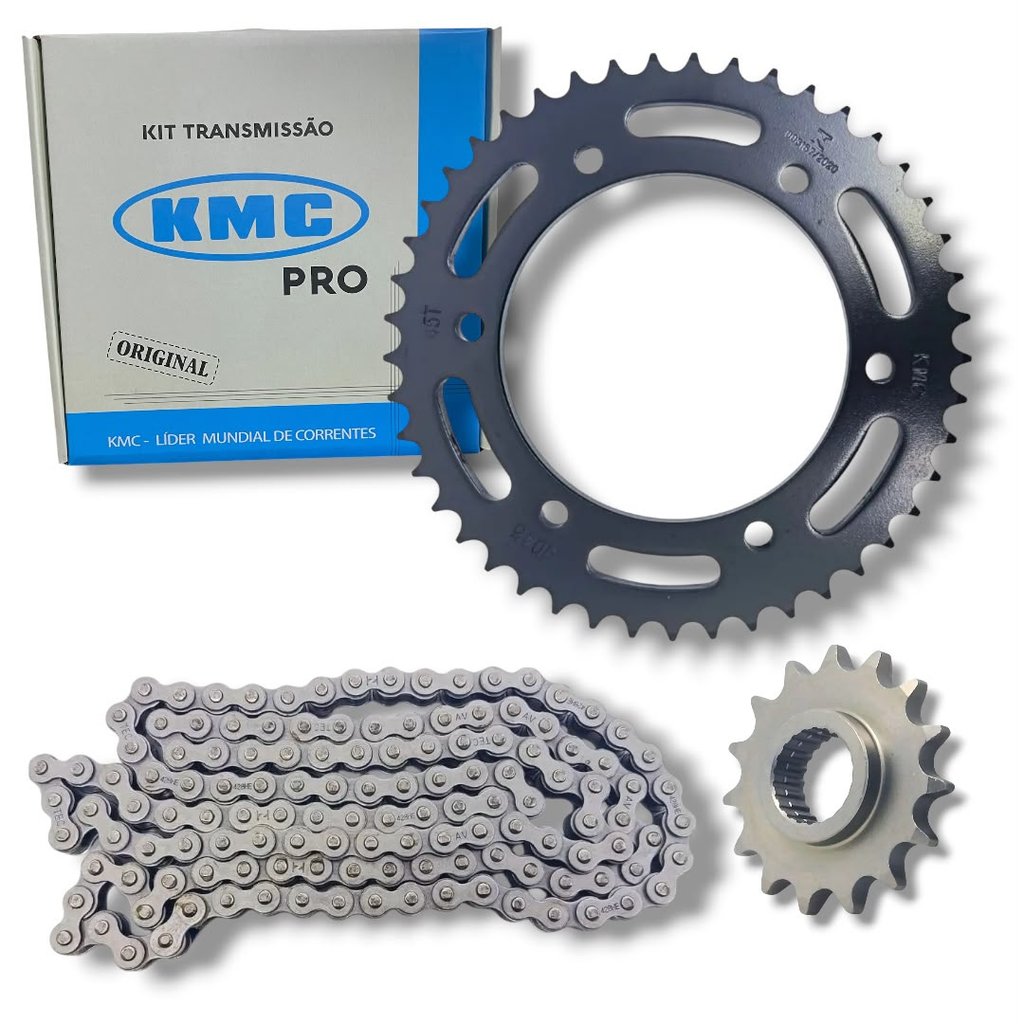 KIT TRANSMISSAO FAZER 250 2006-2017 - KMC PRO