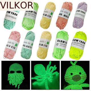 VILKOR 50g/Rolo Fio Brilhante , Artesanato Artesanal DIY Que Brilha No Escuro Robusto Luminoso , De Malha De 2mm