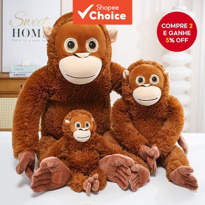 Animais de Pelúcia Gigante de Macaco, Brinquedo de Pelúcia Jumbo Grande, Brinquedos de Animais da Selva, Presentes para